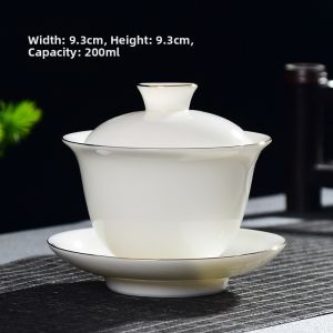 Dehua Yangzhiyu-style White Porcelain Gaiwan