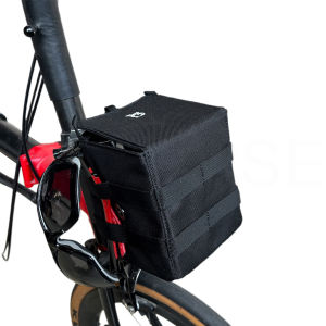 TWTOPSE 1.6L Mini Bicycle Front Bag For Brompton Folding Bike Bag Handlebar With Metal Holder Fit Mobile Phone Wallet Tool