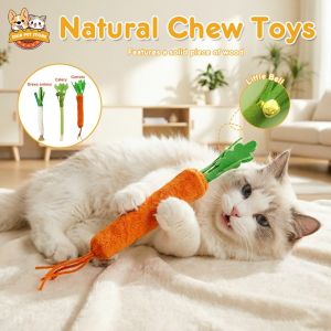 Cat Toys Catnip Cat Teeth Cleaning Stick With Bell Natural Silvervine Cat Chew Sticks Pet Snacks