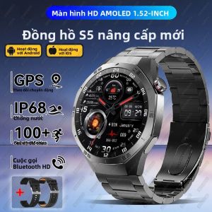 Đồng Hồ Thông Minh GT6 Nâng Cấp Dành Cho Nam S5 Màn Hình AMOLED HD Gọi Bluetooth GPS Theo Dõi Nhịp Tim Theo Dõi Giấc Ngủ Đồng Hồ Thể Dục Dành Cho Android Và iOS