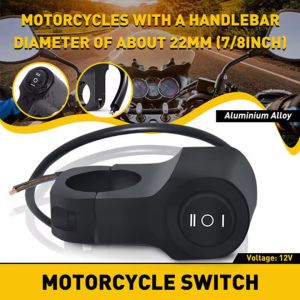 Universal Motorcycle Spotlight ON/OFF Switch Waterproof Mini Driving Light Switch with Wire Clip Motorbike Accessories
