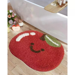 VIKAMA Hình Trái Cây Dễ Thương Thảm Trải Sàn Chống Trơn Trượt PVC Mềm Thảm Phòng Tắm Cho Phòng Ngủ Lối Vào Trang Trí Nhà Chống Rơi Thiết Kế Hoạt Hình