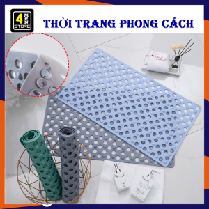 Thảm Chống Trượt Nhà Tắm Chất Liệu Nhựa PVC Có Giác Hít Thoát Nước - Thảm Lót Sàn Có Hạt Massage Chân Thiết Kế Miếng Hít Bám Dính Tốt - Thảm Trải Sàn