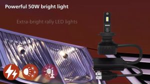 Philips หลอดไฟหน้ารถยนต์ Ultinon Rally 3550 LED 50W 4500lm/หลอด 6500K HB3/4 + Osram LED T10 รับประกัน 1 ปี