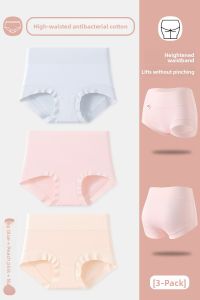 JINGCHI | High Waist Antibacterial Cotton Seamless Underwear for Plus Size Women