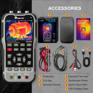 TOOLTOP 2CH Digital Oscilloscope 80MHz 256*192 25Hz Thermal Imager 20000 True RMS Multimeter Industrial Pipeline Maintenance