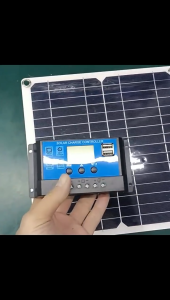 Solar Charge Controller 12V 24V PWM 30A with Adjustable LCD Display Dual USB Port Timer Setting Auto Parameter