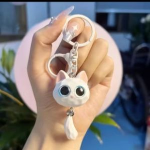 GANTUNGAN KUNCI MOTIF KUCING LUCU / GANTUNGAN TAS CUTE CAT MATA BESAR