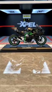 TWH KAWASAKI NINJA H2R DIECAST MOTOR SKALA 1:12 Premium Dengan Lampu & Suara + Lifting Frame Mainan Hadiah Kado Koleksi