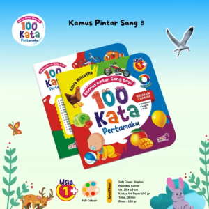 Buku Anak 100 Kata Pertamaku ZAMZAM Usia 1+ Tahun Kamus Pintar Buku Bayi 3 Kosakata Bahasa Indonesia Inggris Arab Karya Ashfa Muttaqina Penerbit Zamzam