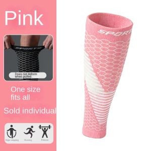 Sports Calf Compression Leg Sleeves for Running Elastic Anti-Fatigue Shin Guards for Men Women Breathable Athletic Leg Support