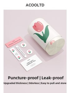 Thickened Drawstring Plastic Garbage Bags Portable Kitchen Office Handheld Family Use 2575 ACOOLTD Household Cleaning Tools