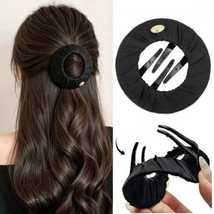 Vòng phẳng kẹp tóc răng cưa áp lực miễn phí kẹp tóc cho updos & Buns Non-Slip Yoga & Workout Phụ kiện tóc