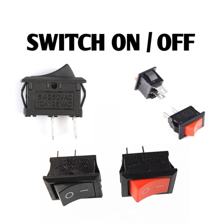 Tombol On Off Kontak Saklar Switch Led Rocker 2 pin Motor Mobil ...