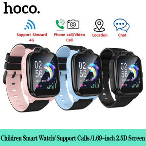 HOCO Y104 Kids Smart Watch 4G SIM Card 1.69-inch 2.5D Screen IP65 Waterproof GPS LBS+WIFI Location Support Video Photo Kids Smartwatch Children Gifts
