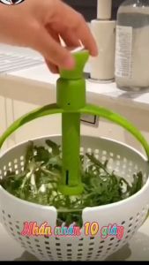 Rổ Quay Rau Ráo Nước Ducks Can Fly Nhựa Cao Cấp Dụng Cụ Hỗ Trợ Vắt Rau Vẩy Rau Sống Hoa Quả Rau Củ