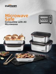 KUYISHI | Microwave-safe 304 Stainless Steel Lunch Box