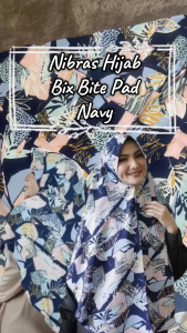New COD Nibras Hijab NH Bix Bite Pad Xl Peach Bahan Kasibo Motif Premium