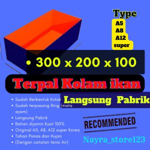 terpal kolam ikan ukuran 300x200x100