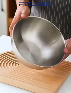 Pelise Mixing Bowl Stainless Steel Baking Bowl Salad Bowl Thick Big Size Multifunctional Cooking Basin