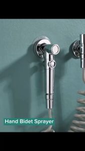 J MALL Multifunctional HAND BIDET SPRAY on/off Stop Switch Button for Toilet Bathroom Silver (S703) / Black (S704B)
