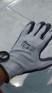 1 lusin 12 pasang sarung tangan lapis karet sarung tangan pekerja GROSIR