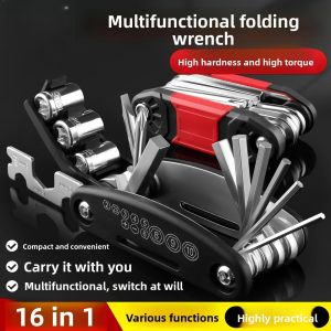 Multifunctional Folding Wrench Inner Hexagonal Wrench Folding Sleeve Inner Hexagonal One-word Cross Hexagonal Screwdriver Set