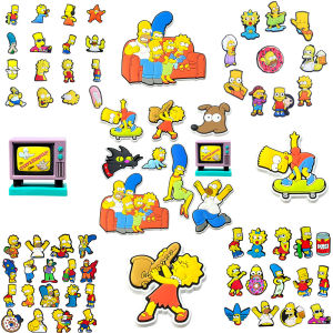 Hot Toys | 9-16pcs Hot toys Kawaii Simpson Shoe Charms For Slides Sandals PVC Shoe Decorations Accessories For Christmas Gift Party Favor