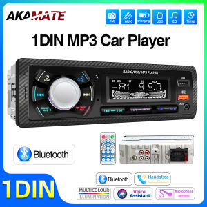 1Din Car Radio FM Radio Bluetooth AUX USB Support Phone Charging Colorful Light Display Stereo Autoradio MP3 Multimedia Player