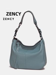 Túi Xách Nữ Zency Bằng Da Thật Túi Xách Thông Thường Cổ Điển Túi Đeo Vai Mềm Có Túi Lớn Và Chi Tiết Tua Rua
