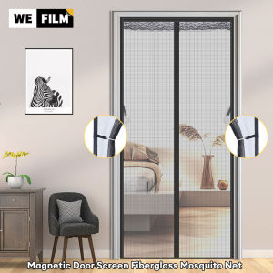 New Strong Magnetic Door Screen Mosquito Net Curtain Anti Fly Insect Automatic Closing Invisible Fiberglass Mesh with Side Hook