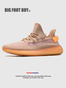 BIG FOOT BOY | Big Size Coral Orange Yeezy 350 Breathable Mens Casual Sports Shoes