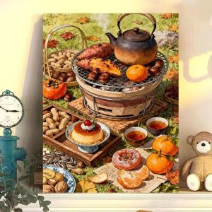 Acrylic Paint By Numbers Gathering Around The Stove Painting By Numbers on Canvas Coloring By Number for Adults Paint Digital