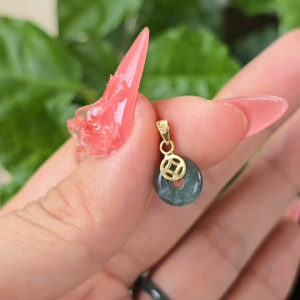 Q2048 Charm treo đồng điếu Lam Ngọc treo móc kim tiền V10k size mini làm charm treo không kén mệnh - Phong Thuỷ TUDO P