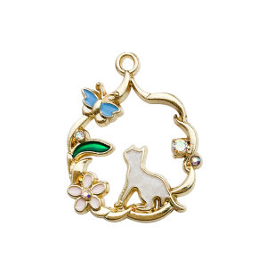 10-Piece Set of Alloy Enamel Animal Charms - Assorted Animal Designs Ideal for DIY Handcrafted Jewelry Making