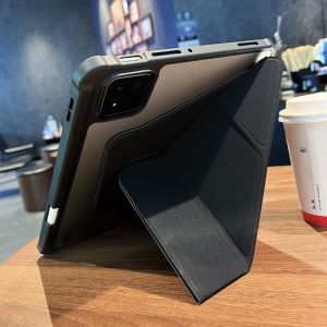 Foldable Acrylic Hard Transprent Case for Samsung Tab A9 Plus Tab S10 S9 S8 S7 FE Plus S6 Lite 10.4 Inch with Pencil Holder Stand Cover