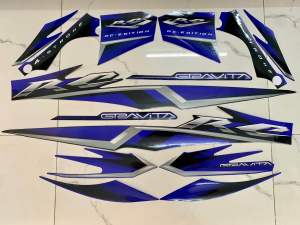 Bộ tem yamaha Jupiter Gravita màu xanh dương hàng nhập Thái Lan 3 lớp chất lượng cao dành riêng cho dòng xe này tem in lụa màu sắc cực đẹp và bền như tem hãng giá bán cực tốt bán lẻ như bán sỉ