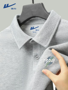 เสื้อโปโลชายแขนสั้นลายพิมพ์ผ้าฝ้ายผสมสำหรับฤดูร้อน ทรงหลวม ระบายอากาศได้ดี เสื้อยืดคอกลม