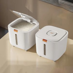 Hộp Đựng Gạo Kín Khí Chống Côn Trùng Và Độ Ẩm Chất Liệu Nhựa Kiểu Dáng Hiện Đại Dung Tích Lớn Dùng Để Đựng Ngũ Cốc Trong Nhà Bếp