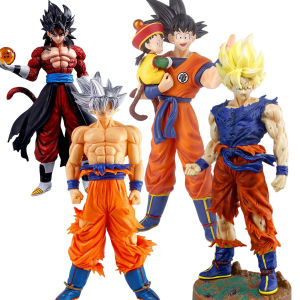 Bandai | Dragon Ball Z Super Saiyan Son Goku Action Figure Set - Includes Son Gohan Vegeta Broly Piccolo Majin Buu Collectible