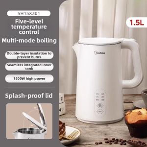 [China Plug Without Adapter] Midea | Constant Temperature Stainless Steel Electric Kettle