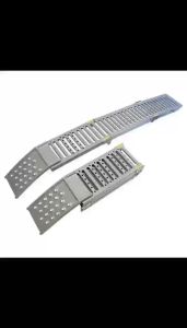 Heyman 6.5FT Ramp Ladder Foldable Motorcycle Ramp 5000lbs Heavy Duty Loading Ramps for ATV/UTV/Dirt Bike/Pickup Trucks/Lawn Mower/Trolleys