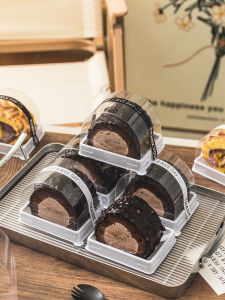 Red Velvet Cake Roll Japanese Style Meat Fluff Tiger Skin Dream Lion Roll Disposable Single Piece Packaging Box Kitchen Baking Utensils