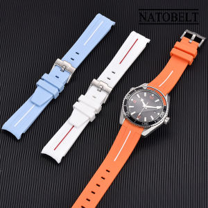 New 18Color Curved End Rubber Strap 20MM Silicone Rubber TPU Watch Band Sports Diving Waterproof Bracelet Wrist Band For Men and Women Watch Accessories Silicone Bands