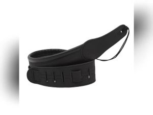 IRIN Adjustable Black Leather Guitar Strap Stringed Instrument Accessory Thicken Shoulder Belt for Electric Acoustic Guitar Bass