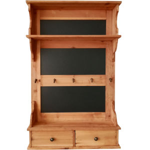 Zakka Wall-Mounted Storage Rack Coffee Cup Holder Real Wood Hanging Cabinet Creative Tea Cup Tea Set Partition Rural Style