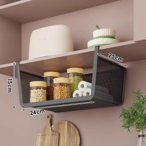 WUBUWEI | No-drill Under-desk Hanging Drawer Organizer