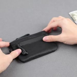 X-Pac Zip Pouch RFID-Blocking Cash and Card Wallet - Made With Carbon Neutral Weatherproof Fabrics YKK Zipper Black