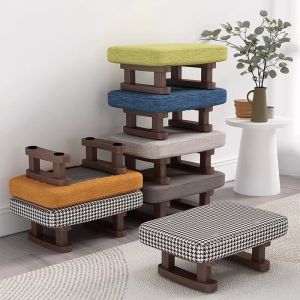 Modern Minimalist Wooden Sofa Table Chair Home Use Small Stacking Coffee Table Chair Childrens Sitting Comfortable Low Chair