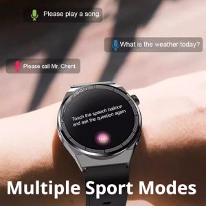 Touch Screen Sport Smartwatch Waterproof Heart Rate Watch Fitness Tracker Bluetooth 5.0 LED Display NFC Wireless Charging Men